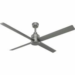 Hunter Fan Hunter TRAK™ Modern Commercial Ceiling Fan - 84" - 24887 CFM - Matte Silver
