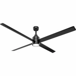 Hunter Fan Hunter TRAK™ Modern Commercial Ceiling Fan w/ Light Kit - 96" - 24887 CFM - Matte Black
