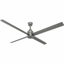 Hunter Fan Hunter TRAK™ Modern Commercial Ceiling Fan - 96" - 24887 CFM - Matte Silver