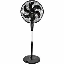 Comfort Zone&#174 Powr Curve SMART Wifi /Bluetooth Oscillating Pedestal Stand Fan, 18 ", Black