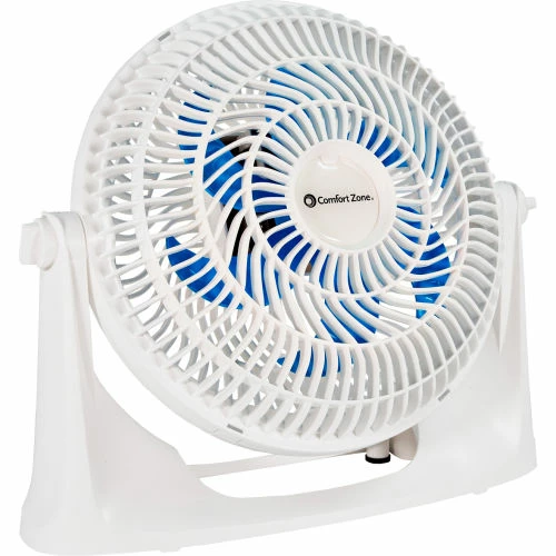Comfort Zone® Powr Curve Performance Turbo Fan, 9", White w/Blue Blades - Image 3