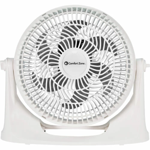 Comfort Zone® Powr Curve Performance Turbo Fan, 9", White w/Gray Blades - Image 2
