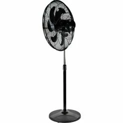 Comfort Zone&#174 Powr Curve High-Velocity Oscilating Utility Stand Fan, 20", Black