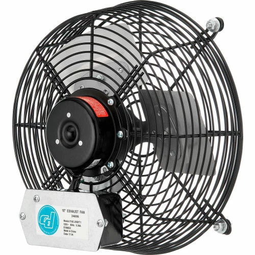 CD Continental Dynamics® Direct Drive 10" Exhaust Fan W/ Shutter, 1 Speed, 1500CFM, 1/30HP, 1Phase - Image 6