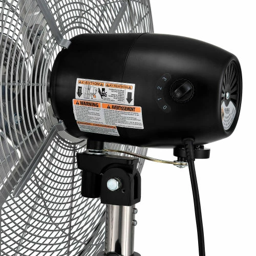 Global Industrial 24" Deluxe Oscillating Pedestal Fan, 3 Speed, 7,525 CFM, 300W, 1/2 HP - Image 5