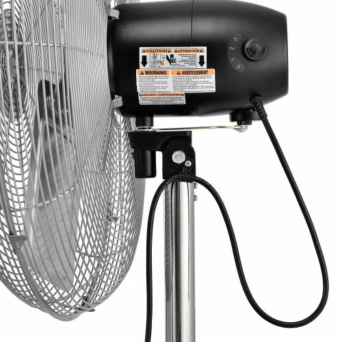Global Industrial 24" Deluxe Oscillating Pedestal Fan, 3 Speed, 7,525 CFM, 300W, 1/2 HP - Image 7