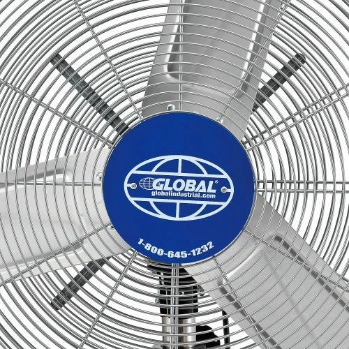 Global Industrial 24" Deluxe Oscillating Pedestal Fan, 3 Speed, 7,525 CFM, 300W, 1/2 HP - Image 8