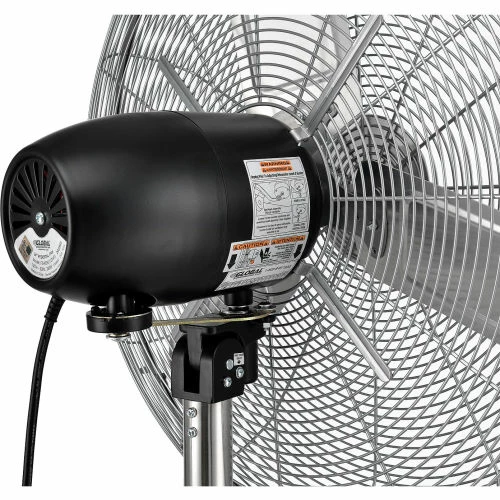 Global Industrial 24" Deluxe Oscillating Pedestal Fan, 3 Speed, 7,525 CFM, 300W, 1/2 HP - Image 12