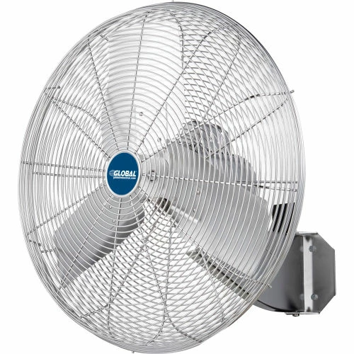 Global Industrial 24" Washdown Wall Mount Fan, 1 Speed, 7200 CFM, 1/4 HP, Single Phase
