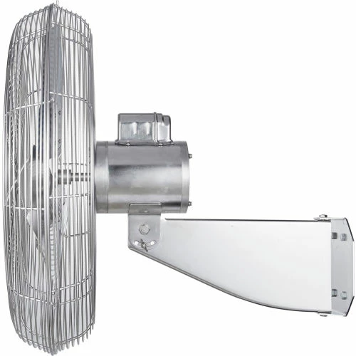 Global Industrial 24" Washdown Wall Mount Fan, 1 Speed, 7200 CFM, 1/4 HP, Single Phase - Image 2