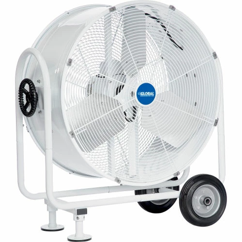 Global Industrial 24" Outdoor Rated Mobile Tilt Drum Blower Fan, 2 Speed, 5,800 CFM, 1/4 HP