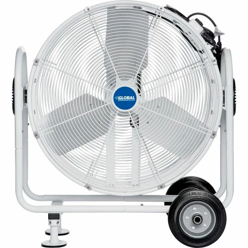 Global Industrial 24" Outdoor Rated Mobile Tilt Drum Blower Fan, 2 Speed, 5,800 CFM, 1/4 HP - Image 2