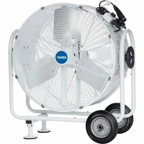 Global Industrial 24" Outdoor Rated Mobile Tilt Drum Blower Fan, 2 Speed, 5,800 CFM, 1/4 HP - Image 4