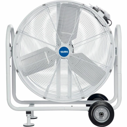Global Industrial 30" Outdoor Rated Mobile Tilt Drum Blower Fan, 2 Speed, 6,890 CFM, 1/3 HP - Image 2