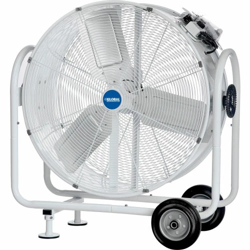 Global Industrial 30" Outdoor Rated Mobile Tilt Drum Blower Fan, 2 Speed, 6,890 CFM, 1/3 HP - Image 4