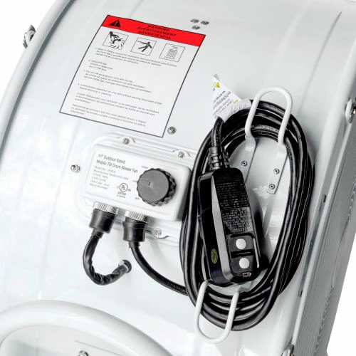 Global Industrial 30" Outdoor Rated Mobile Tilt Drum Blower Fan, 2 Speed, 6,890 CFM, 1/3 HP - Image 5