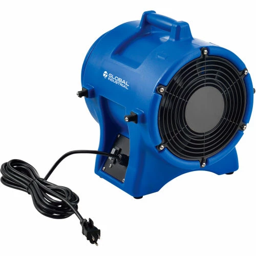 Global Industrial 8" Confined Space Blower Fan, Rotomold Plastic, 1 Speed, 1000 CFM, 1/3 HP - Image 2