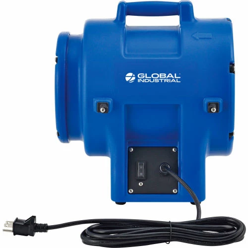 Global Industrial 8" Confined Space Blower Fan, Rotomold Plastic, 1 Speed, 1000 CFM, 1/3 HP - Image 3