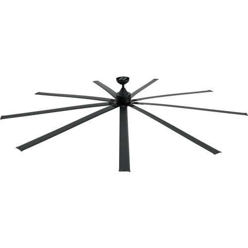 Global Industrial 108" Industrial Ceiling Fan, DC Motor, 6 Speed, 19448 CFM, Black - Image 2