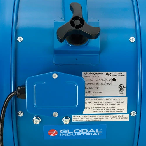 Global Industrial 14" High Velocity Fan, Pedestal Stroller Mount, 6,800 CFM, 1/3 HP, 115V - Image 4