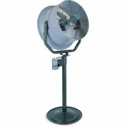 24" Oscillating Pedestal Fan, 5,600 CFM, 1/2 HP, 1 Phase, Gray