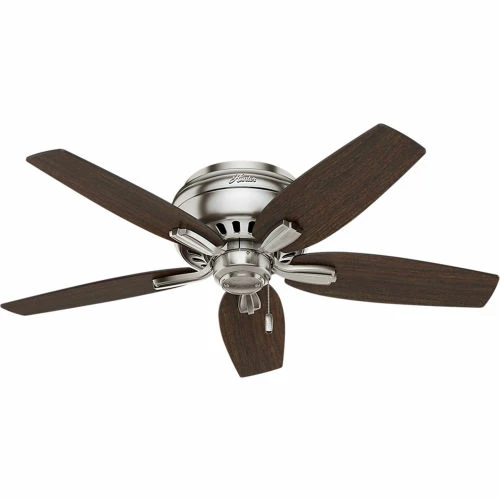 Hunter Fan 42" Newsome Low Profile Ceiling Fan with Light 51082 - Brushed Nickel - Image 8