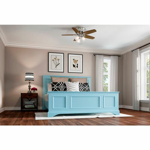 Hunter Fan 42" Builder Low Profile Ceiling Fan with Light 51092 - Brushed Nickel - Image 3