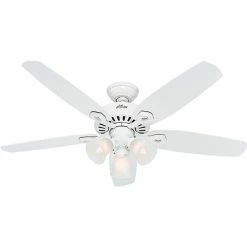 Hunter Fan Builder Plus 52" Indoor Ceiling Fan 53236 - Snow White