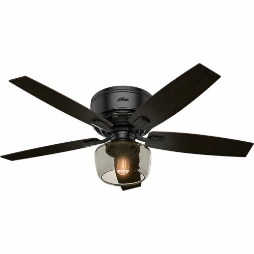 Hunter Fan 52" Bennett Ceiling Fan with Light and Handheld Remote 53393 - Matte Black - Image 2