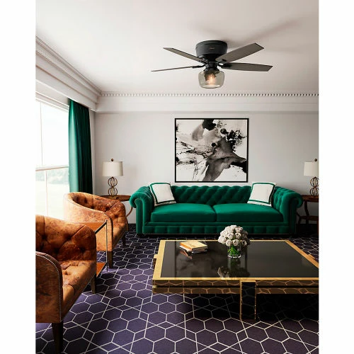 Hunter Fan 52" Bennett Ceiling Fan with Light and Handheld Remote 53393 - Matte Black - Image 3