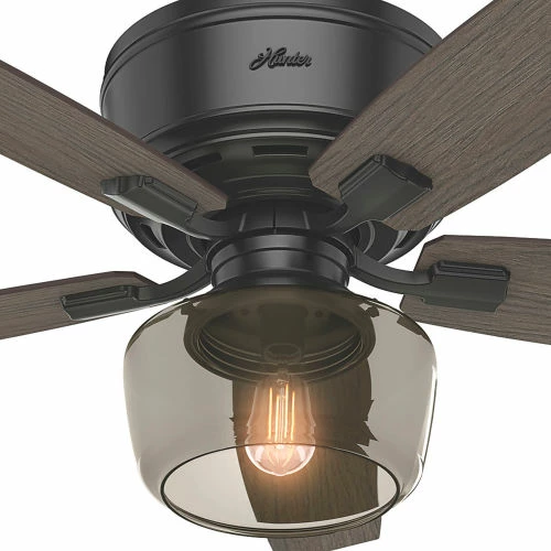 Hunter Fan 52" Bennett Ceiling Fan with Light and Handheld Remote 53393 - Matte Black - Image 5