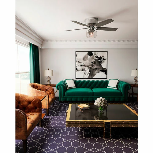 Hunter Fan 52" Bennett Ceiling Fan with Light and Handheld Remote 53394 - Brushed Nickel - Image 3