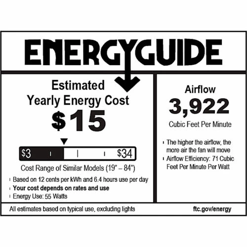 Hunter Fan 54" Chronicle Ceiling Fan with Wall Control 59235 - Matte Black - Image 4