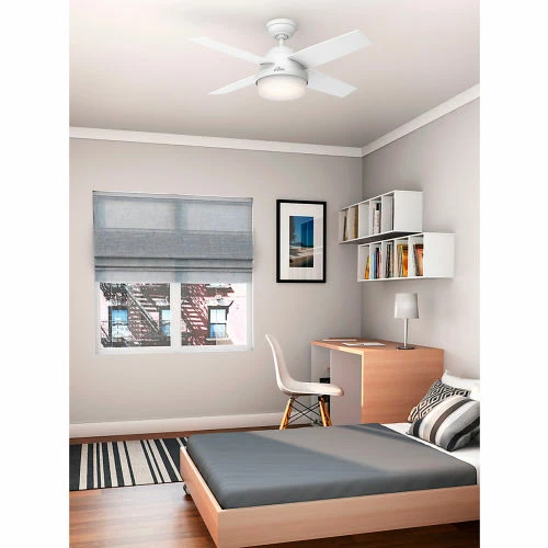 Hunter Fan 44" Dempsey with Light Ceiling Fan with Light and Handheld Remote 59246 - Fresh White - Image 3