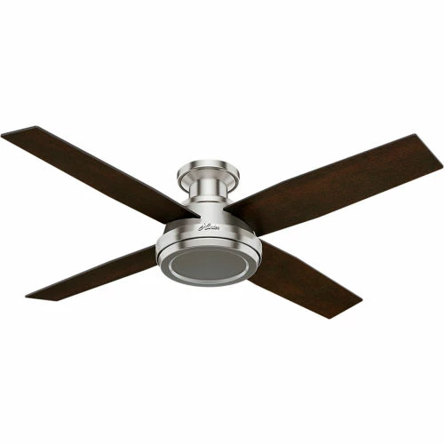 Hunter Fan 52" Dempsey Low Profile Ceiling Fan with Handheld Remote 59247 - Brushed Nickel - Image 2
