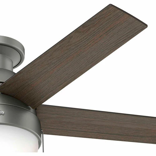 Hunter Fan 46" Anslee Low Profile Ceiling Fan with Light 59270 - Matte Silver - Image 7