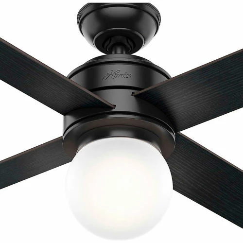 Hunter Fan 52" Hepburn Ceiling Fan with Light and Wall Control 59321 - Matte Black - Image 5