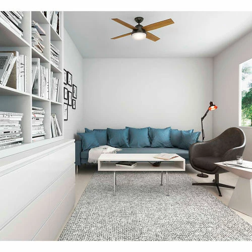 Hunter Fan 52" Dempsey with Light Ceiling Fan with Light and Handheld Remote 59446 - Noble Bronze - Image 3