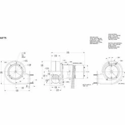 Fasco 3.3" Shaded Pole Draft Inducer Blower, A075, 230 Volts 3000 RPM