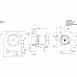 Fasco 3.3" Shaded Pole Draft Inducer Blower, A079, 115 Volts 3000 RPM