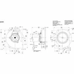 Fasco 3.3" Shaded Pole Draft Inducer Blower, A080, 115 Volts 3000 RPM