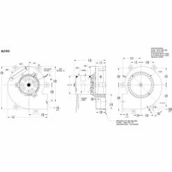 Fasco 3.3" Shaded Pole Draft Inducer Blower, A090, 115 Volts 3000 RPM