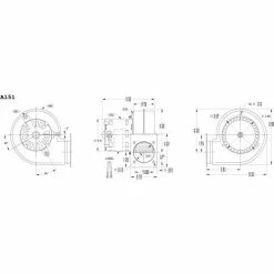 Fasco 3.3" Shaded Pole Draft Inducer Blower, A151, 230 Volts 2800 RPM