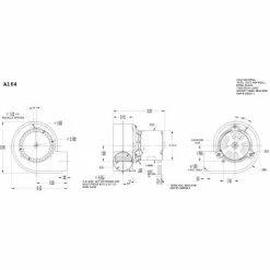 Fasco 3.3" Shaded Pole Draft Inducer Blower, A164, 120 Volts 3000 RPM