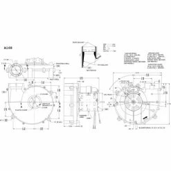Fasco 3.3" Split Capacitor Draft Inducer Blower, A168 ,115 Volts 3450 RPM