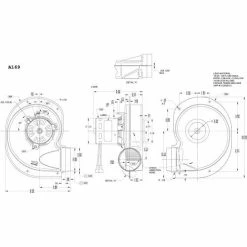 Fasco 3.3" Shaded Pole Draft Inducer Blower, A169, 230 Volts 2800 RPM