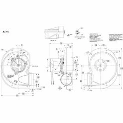 Fasco 3.3" Shaded Pole Draft Inducer Blower, A174, 115 Volts 2350 RPM