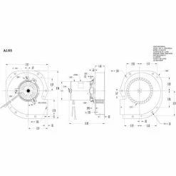 Fasco 3.3" Shaded Pole Draft Inducer Blower, A185, 115 Volts 3125 RPM