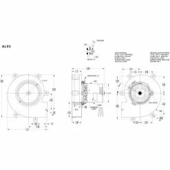 Fasco 3.3" Shaded Pole Draft Inducer Blower, A193, 208-240 Volts 3480 RPM