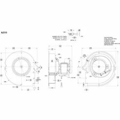 Fasco 3.3" Shaded Pole Draft Inducer Blower, A200, 115 Volts 3000 RPM